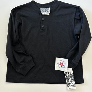 Jammer Made In USA VTG Boys Medium 5/6 Has Tags Solid Black Long Sleeve Shirt